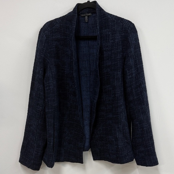 Eileen Fisher Jackets & Blazers - Eileen Fisher Navy Textured Blazer L